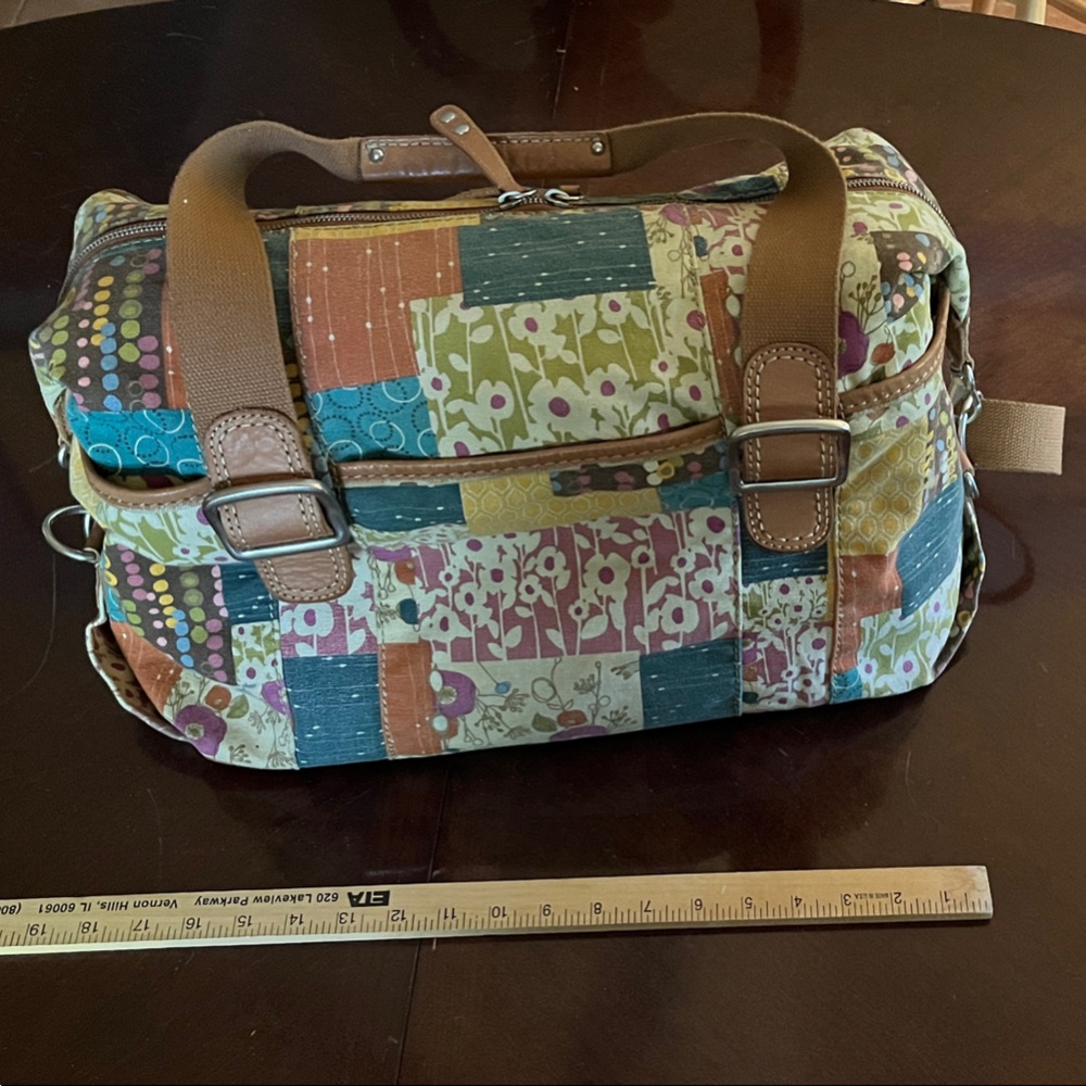 Patchwork Fossil Vintage Tote Bag - Multicolor - Picture 10 of 11